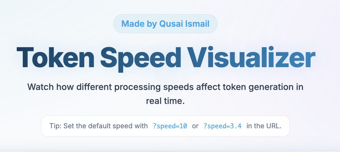 Token Speed Visualizer